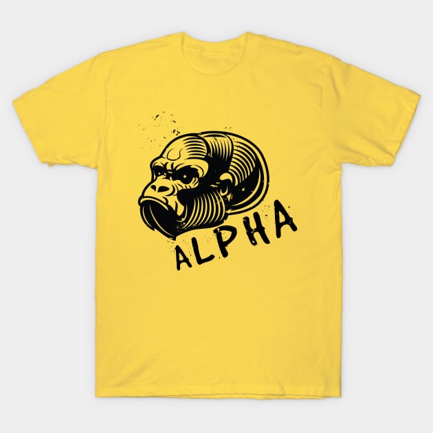 Alpha Gorilla T-Shirt by PopCycle